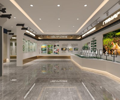 现代农副产品展厅3D模型下载